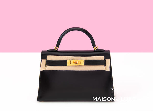 Hermes Mini Kelly II 20 Rose Sakura & Gris Perle Chèvre Gold Hardware Bag –  MAISON de LUXE