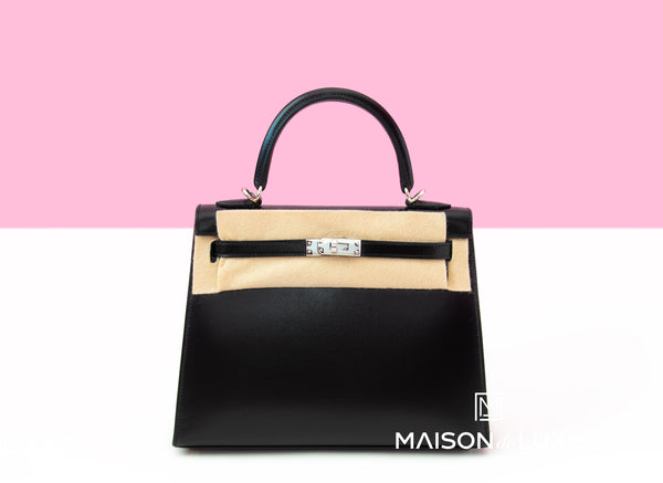 🗝️ Hermès 25cm Birkin Sellier Black Box Calf Leather Palladium
