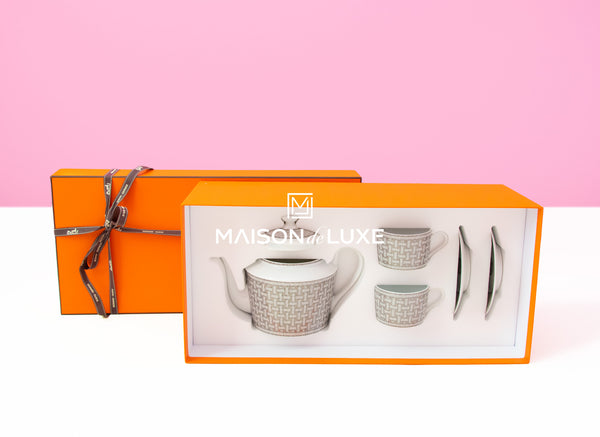 Sold at Auction: Hermes Paris Mosaic Tea Set (15 Pieces)