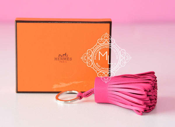 Sell Hermès Rodeo Leather Bag Charm - Pink/Red