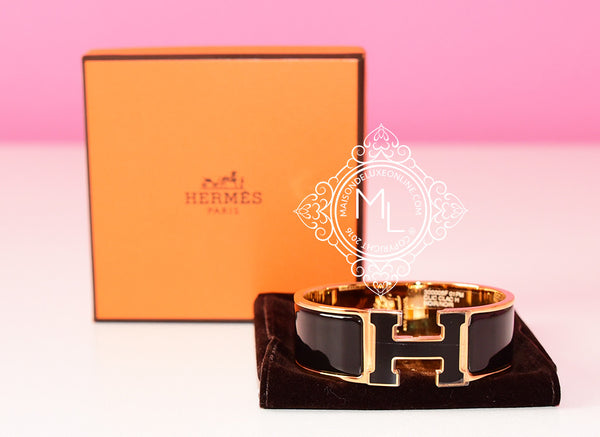 Hermès Clic HH So Black Cuff Bracelet - Black, PVD Plating Cuff, Bracelets  - HER517858