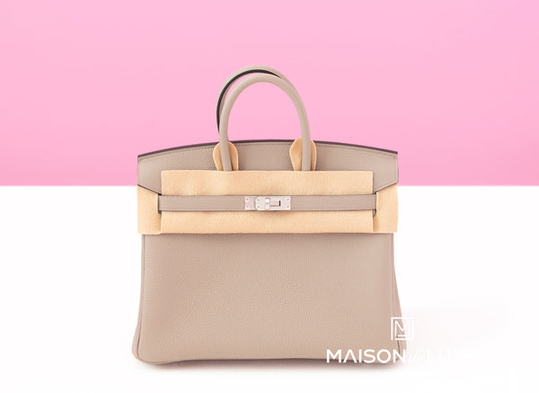 Hermès Togo Birkin 25 - Grey Handle Bags, Handbags - HER561735