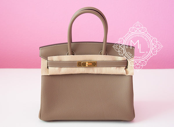 Hermes Birkin 30 Handbag Bicolored p5 Pink Chevre Myzore PHW