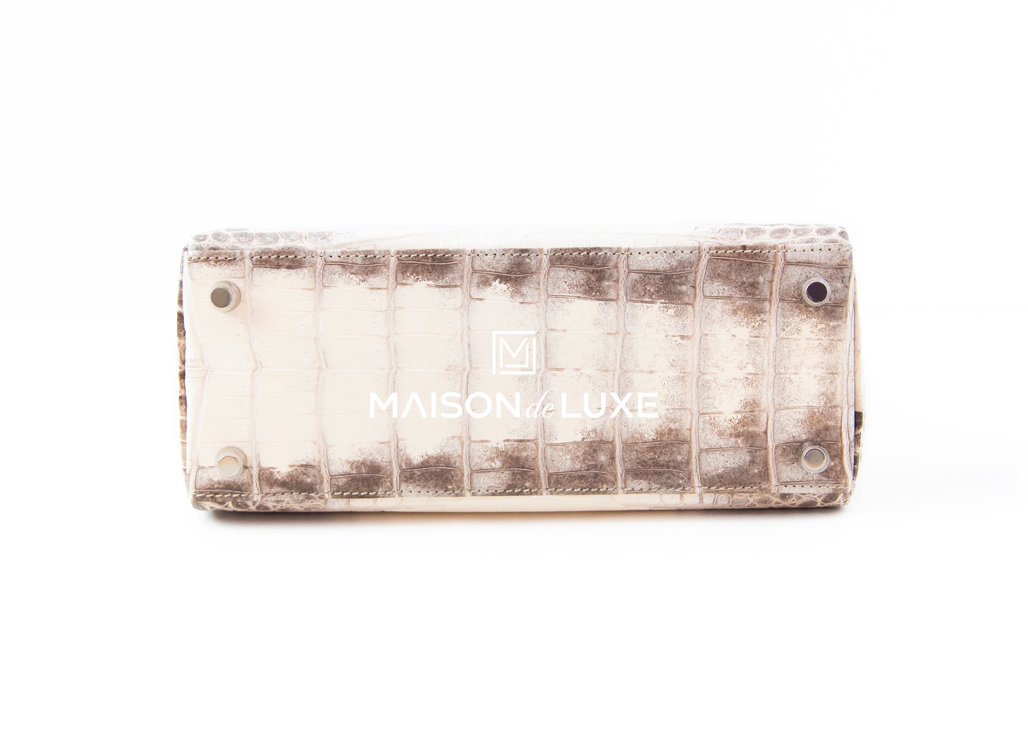 Hermes Blanc Himalayan Himalaya Kelly 25 Crocodile Handbag Birkin – MAISON  de LUXE