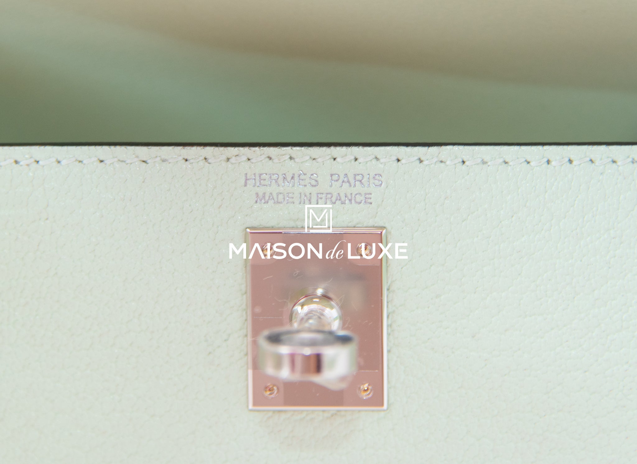 Hermes Vert Amande Epsom Mini Kelly II 20 cm Bag Pochette Clutch – MAISON  de LUXE