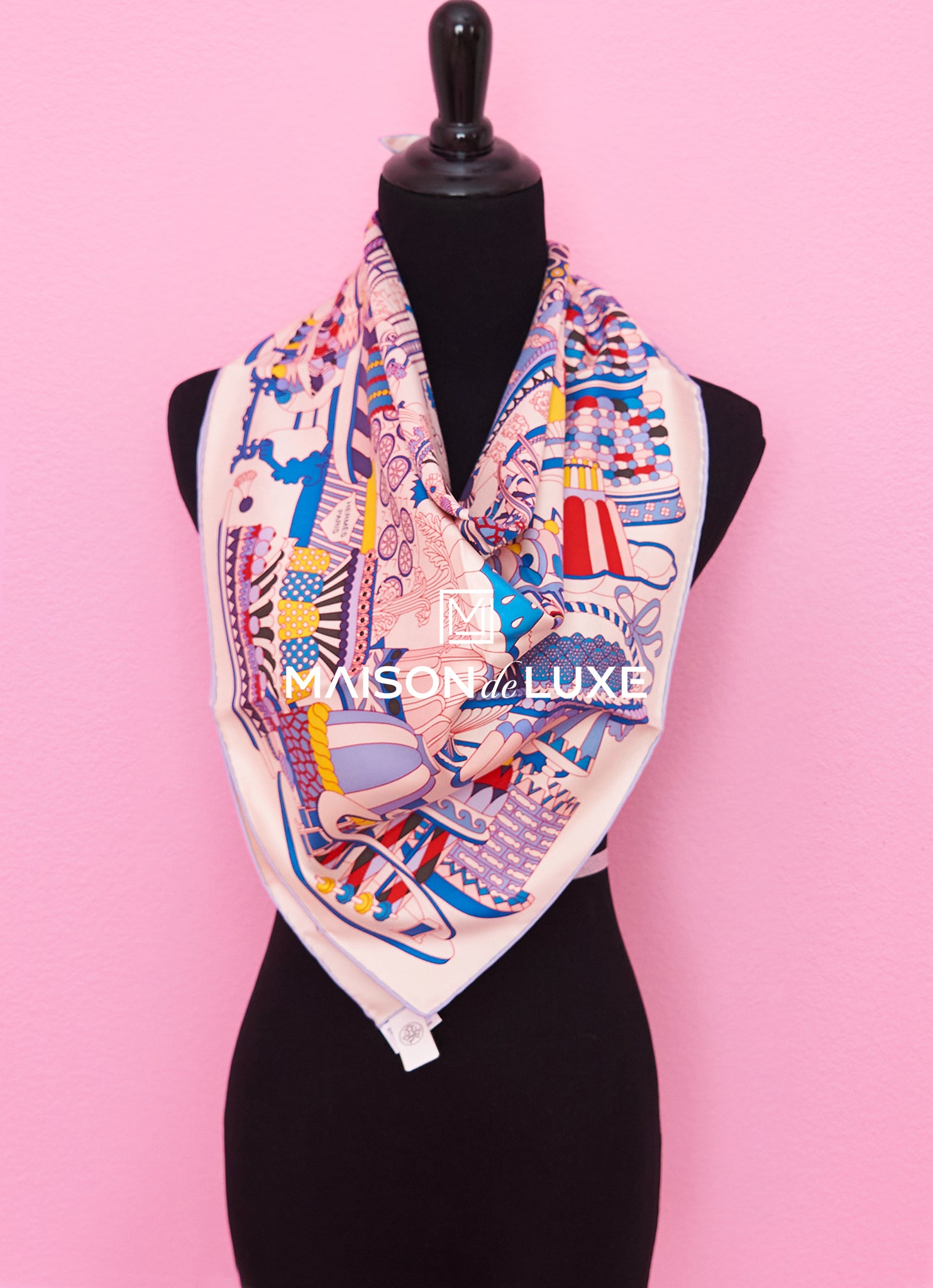 Louis Vuitton Pink And Silver Scarf Set