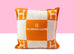 Hermes Potiron Cashmere Avalon Cushion Pillow