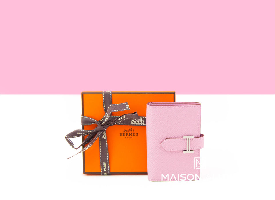 Hermes Bearn Mini Wallet Mauve Sylvestre