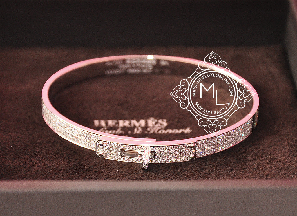 Hermès 18K Diamond Finesse Bracelet - 18K Rose Gold Charm, Bracelets -  HER514026 | The RealReal