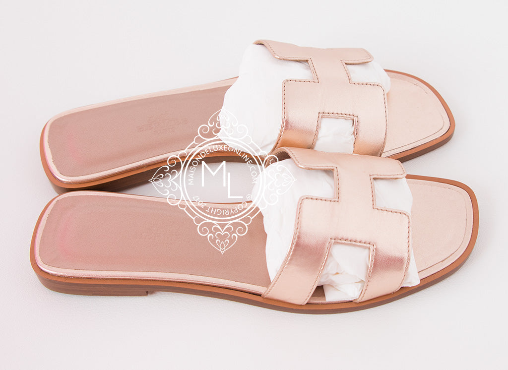 Hermes GOATSKIN WOMEN Oran Sandals 38.5 | eBay