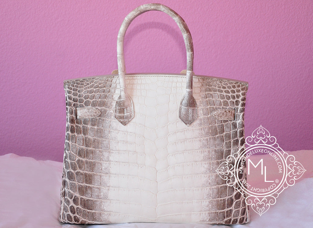 Hermes Blanc Himalayan Himalaya Crocodile Birkin 30 Handbag Bag – MAISON de  LUXE
