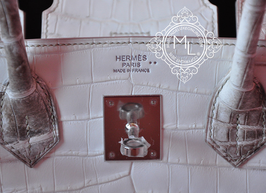 Hermes Himalayan Handmade Birkin 30 Niloticus Himalaya Blanc Crocodile –  ZAK BAGS ©️