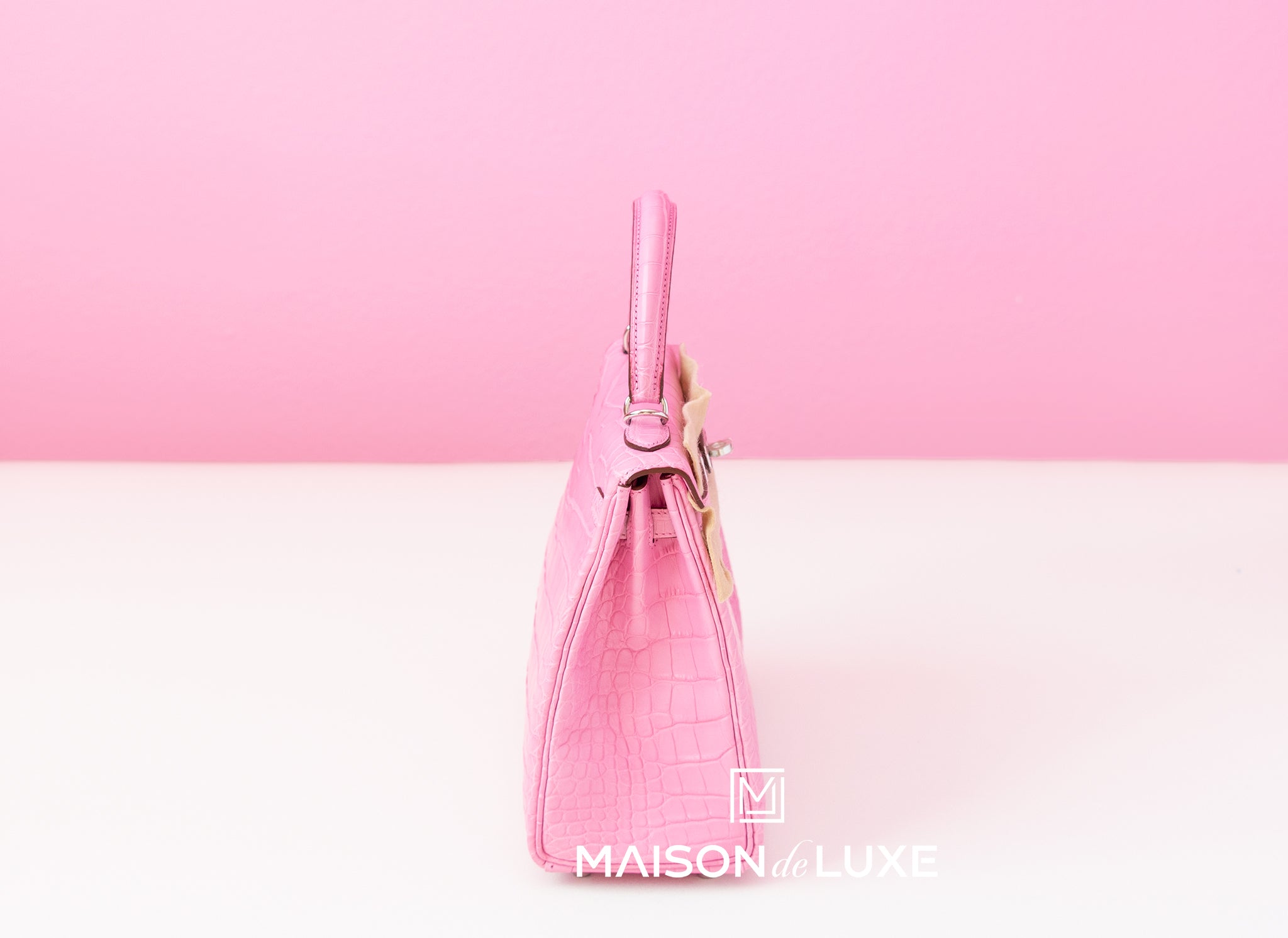Luxury Maison Ltd. - New 5P bubblegum lizard Kelly pochette ghw 😍🤩🆕  #hermesbubblegum #hermespink #hermeslizard
