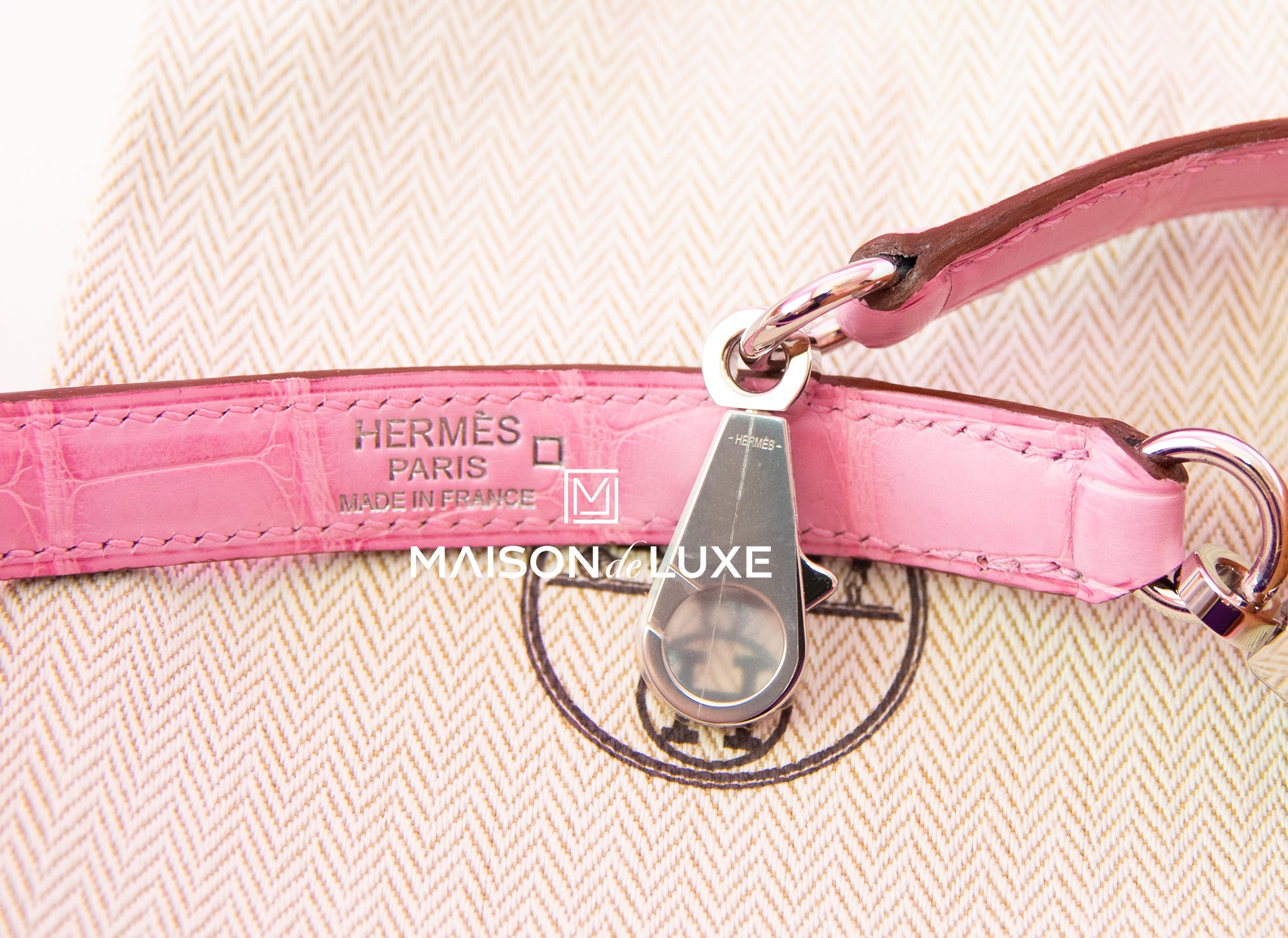 Hermes 5P Bubblegum Pink Crocodile Mini Kelly II 20 cm - MAISON de LUXE