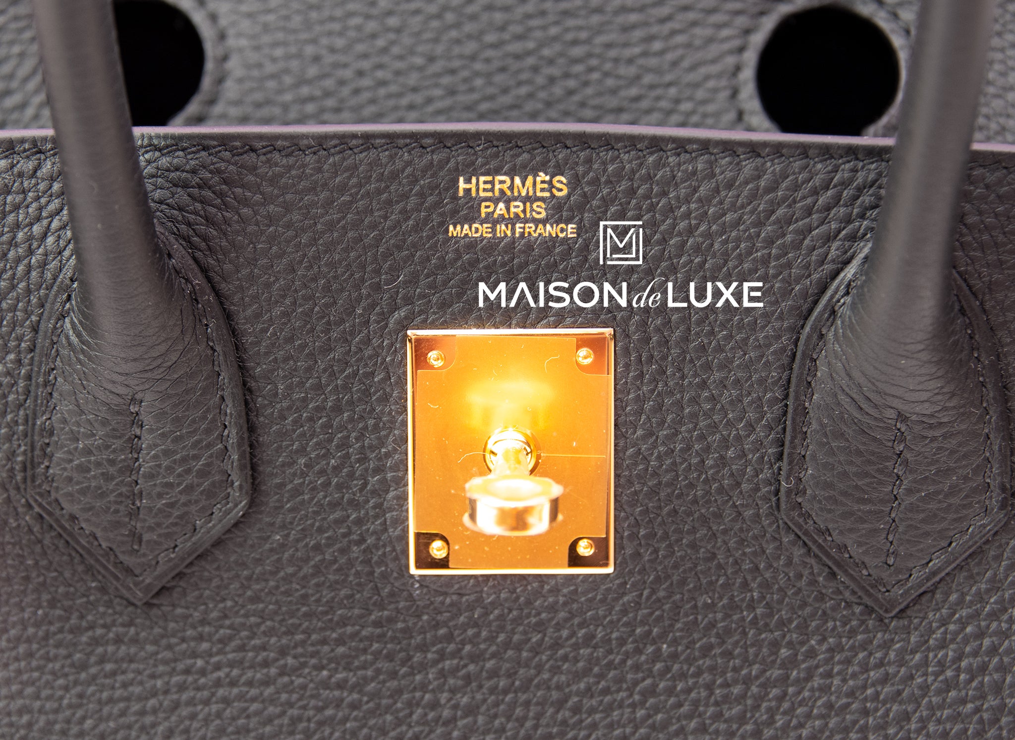 Hermes Black Noir Togo GHW Birkin 30 Handbag - MAISON de LUXE