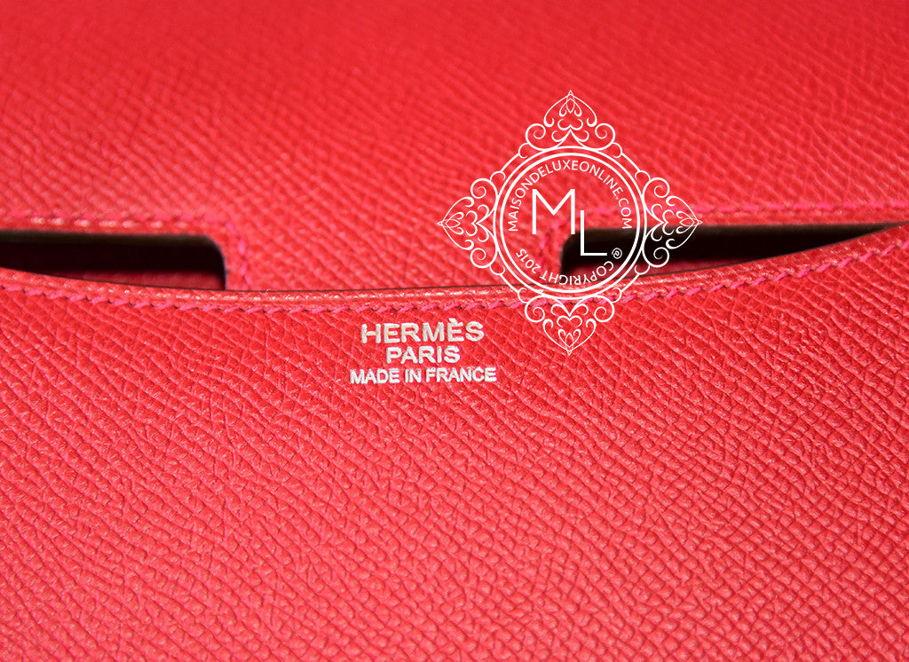 2013 Hermès Rouge Casaque Epsom Leather Constance 18 at 1stDibs  hermes  constance 18 red, hermes constance red, hermes constance rouge casaque
