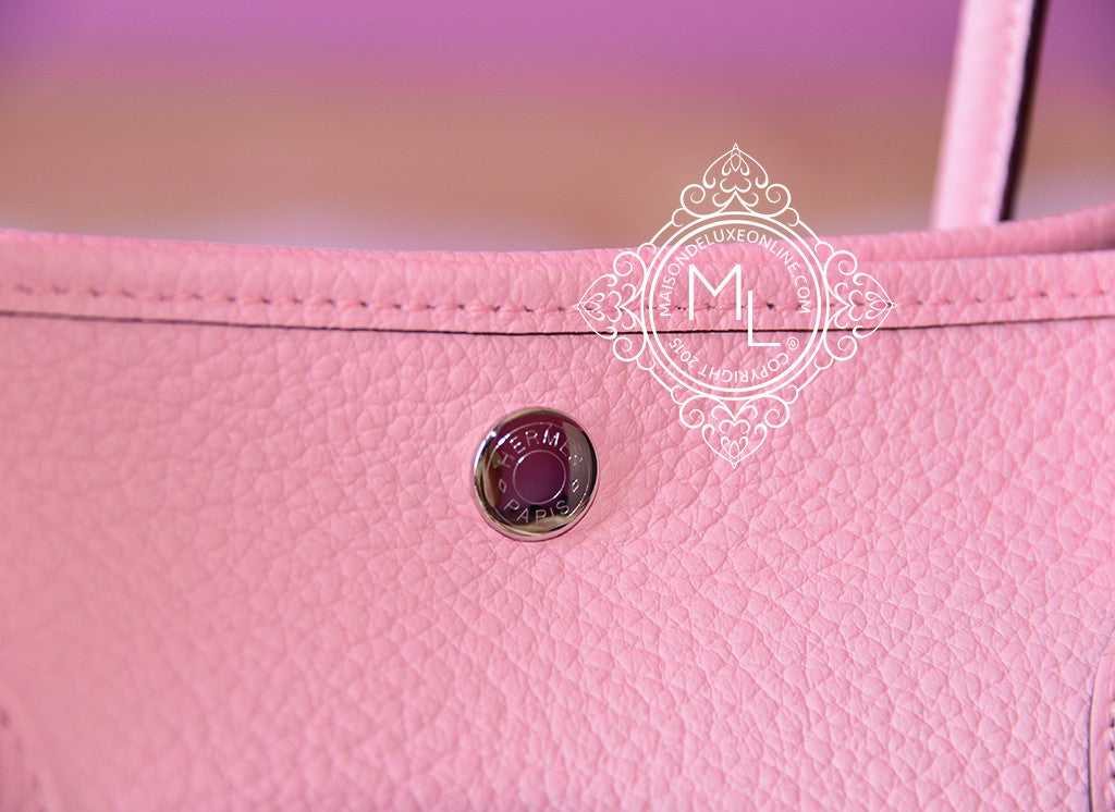 Hermes Garden Party 36 Bag Original Leather Soft Pink Qual…