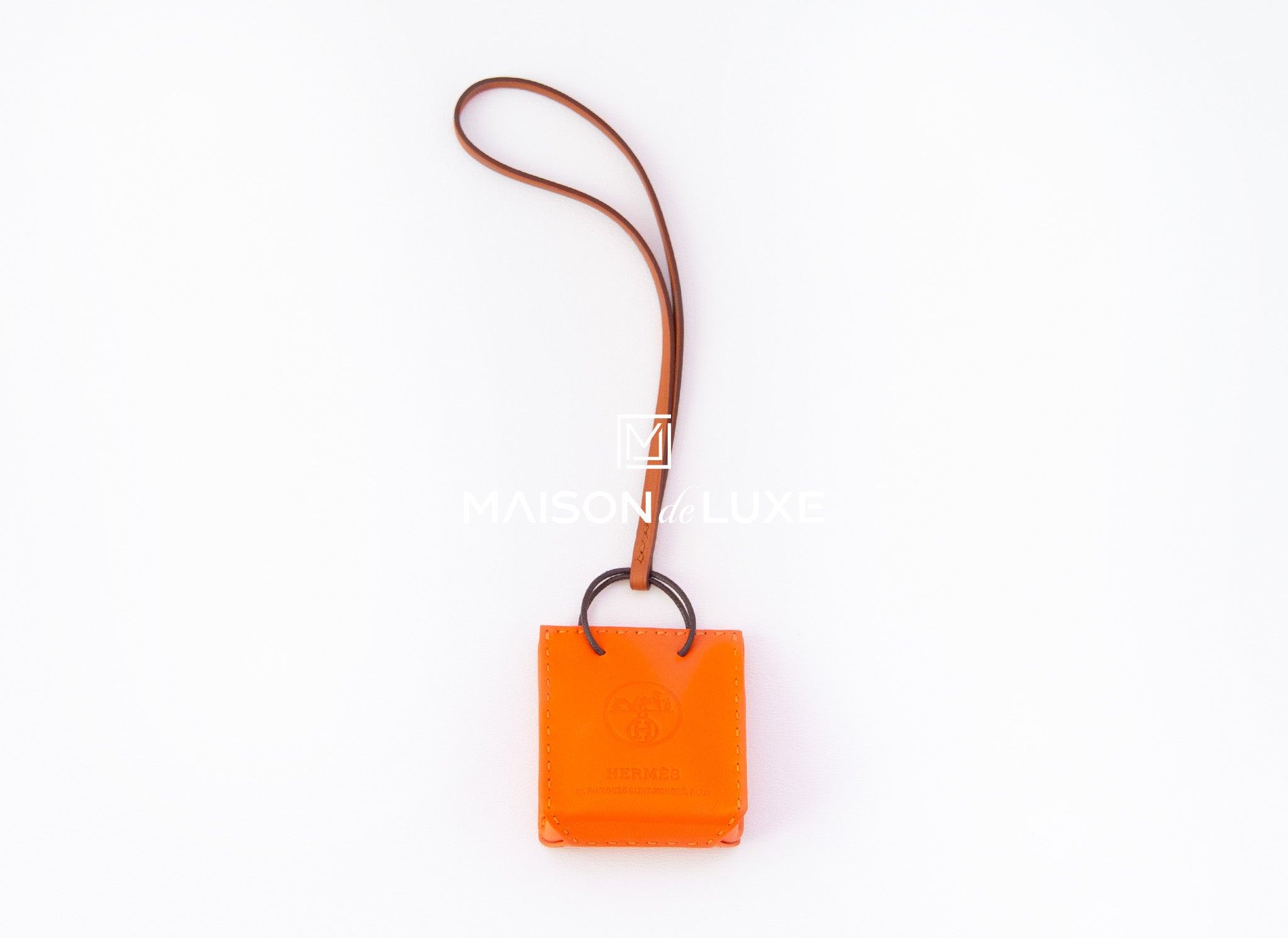 Brand New Hermes Orange Sac Bag Charm - 100% Authentic With Box +