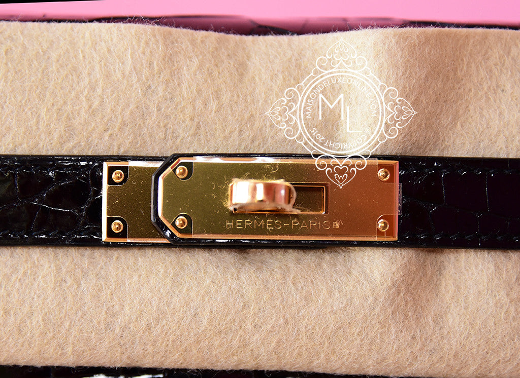 New Hermes Kelly 28 Sellier Noir Black Epsom Gold Hardware