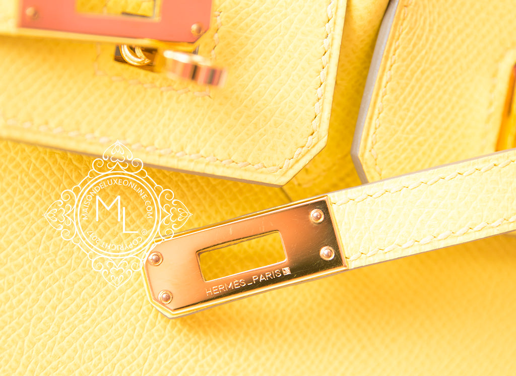 Hermes Pre-owned Hermes Soufre Epsom Gold Hardware Birkin 25 Handbag -  MAISON de LUXE