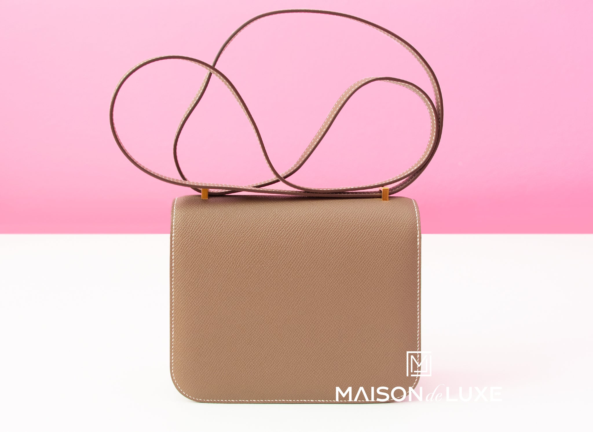 Hermes Mauve Sylvestine Pink Epsom Constance Mini 18/19 Handbag Bag
