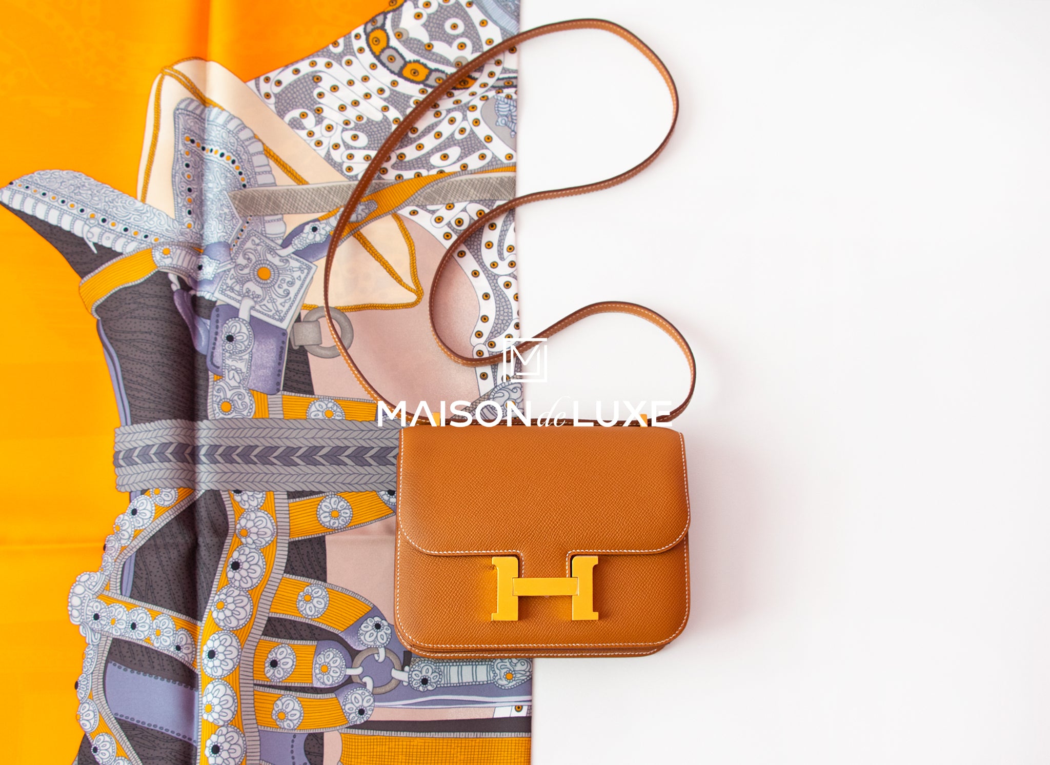 Hermes Constance Mini Bag Epsom Leather Gold Hardware In Brown