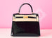 Hermes Noir Black GHW Niloticus Crocodile Sellier Kelly 25 Handbag - New - MAISON de LUXE - 2