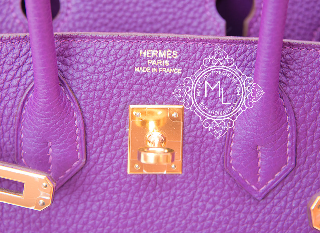Hermes Birkin 25 Anemone Togo Phw, Luxury, Bags & Wallets on Carousell