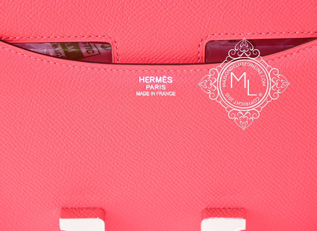 Hermes Rose Jaipur Red Constance MM 24 25 Bag Handbag Birkin Kelly – MAISON  de LUXE