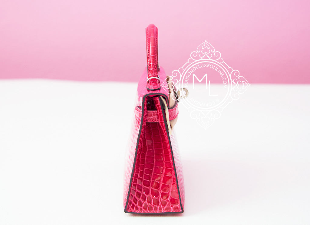 Hermes Rose Lipstick Pink Mini Kelly II 20 Epsom Pochette Clutch Bag –  MAISON de LUXE