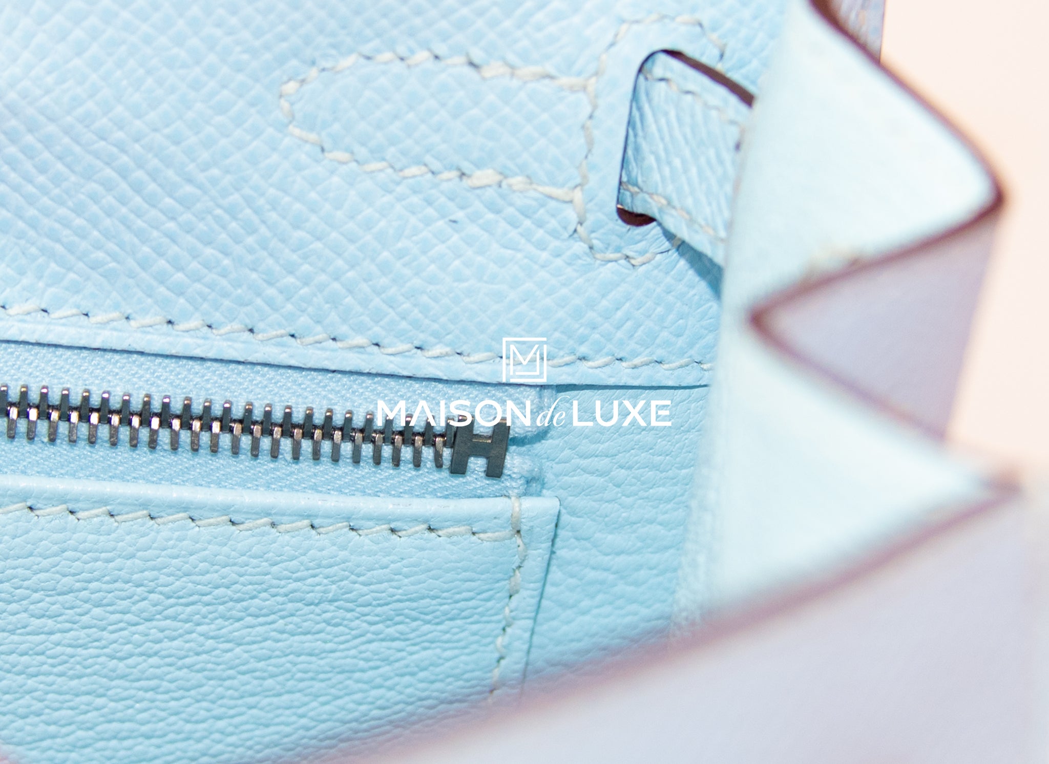 Hermes Blue Brume Sellier Epsom Kelly 25 Bag Handbag – MAISON de LUXE