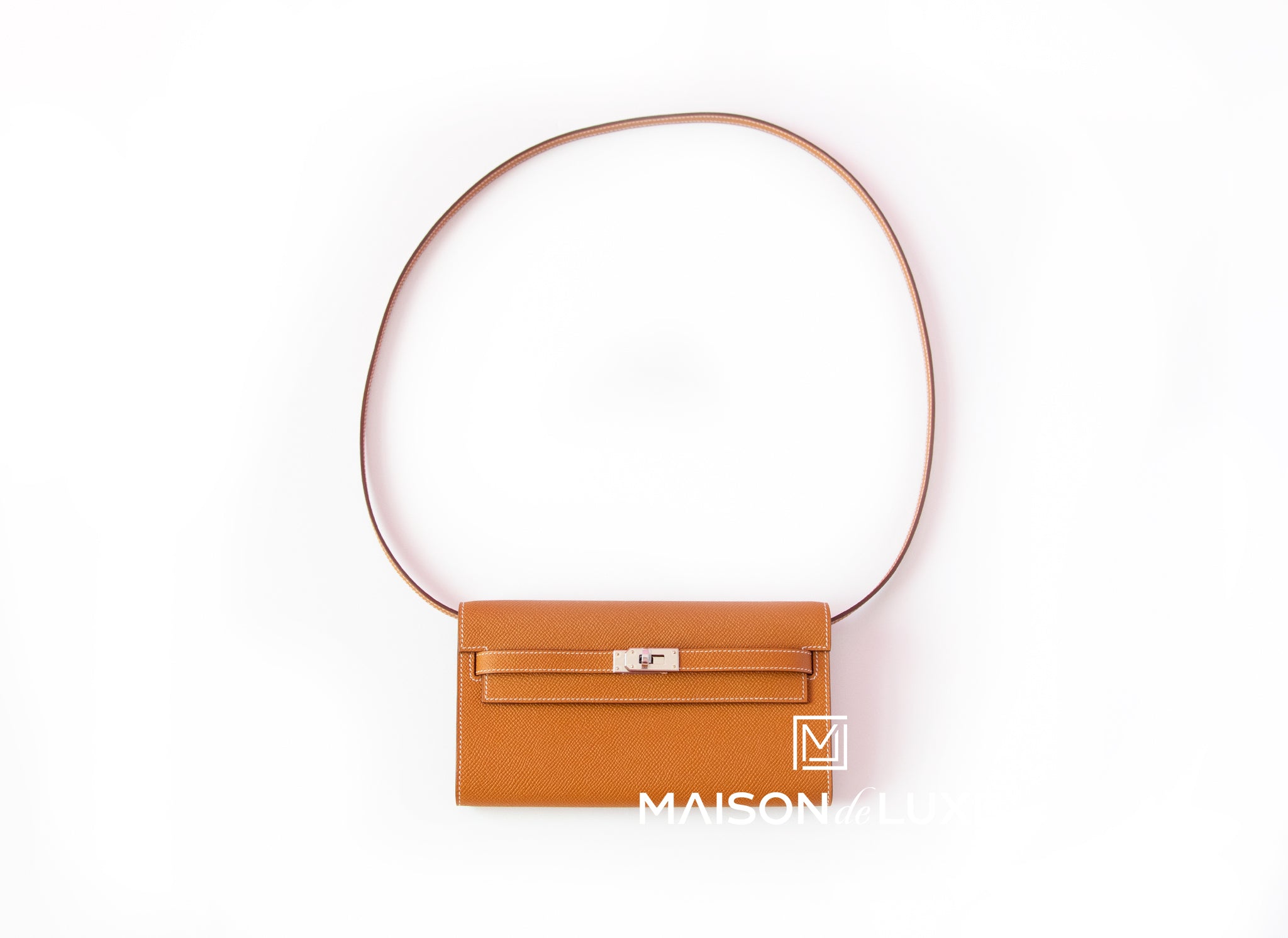 Hermès Hermès Kelly To Go Epsom Leather Long Wallet Shoulder Bag-Gold Gold  Hardware (Wallets and Small Leather Goods,Wallets)