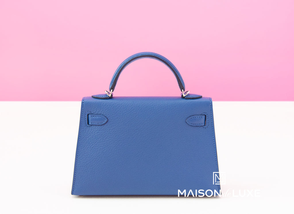 Hermes Bleu Blue Paon GHW Epsom Sellier Kelly 25 Handbag Lagon