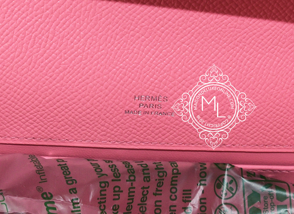 Hermès Kelly Pochette Rose Confetti - Epsom Leather PHW