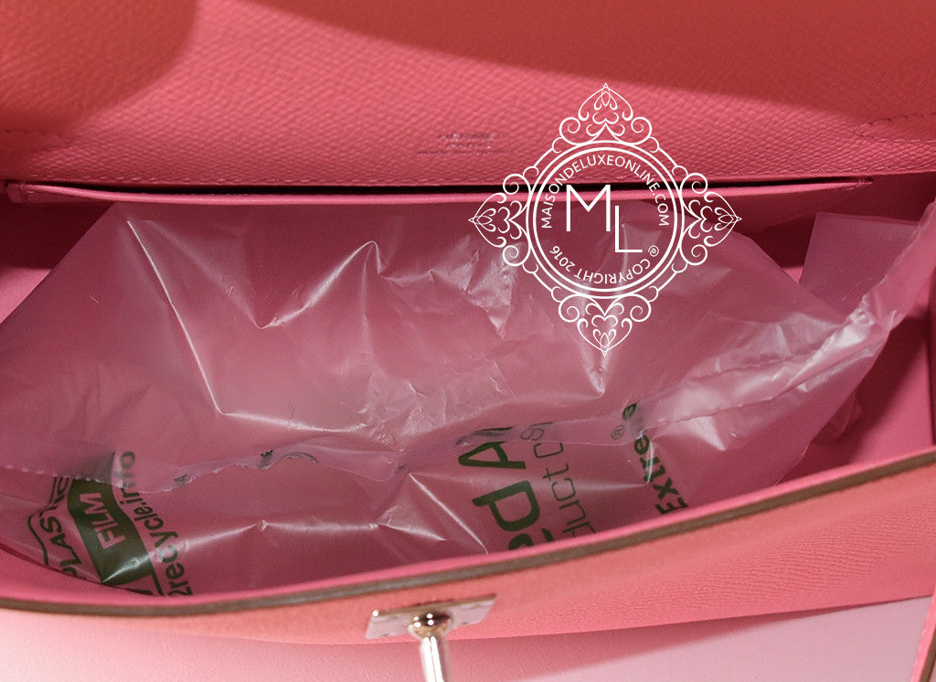 Hermes Mini Kelly Pochette 22 Epsom Rose Confetti