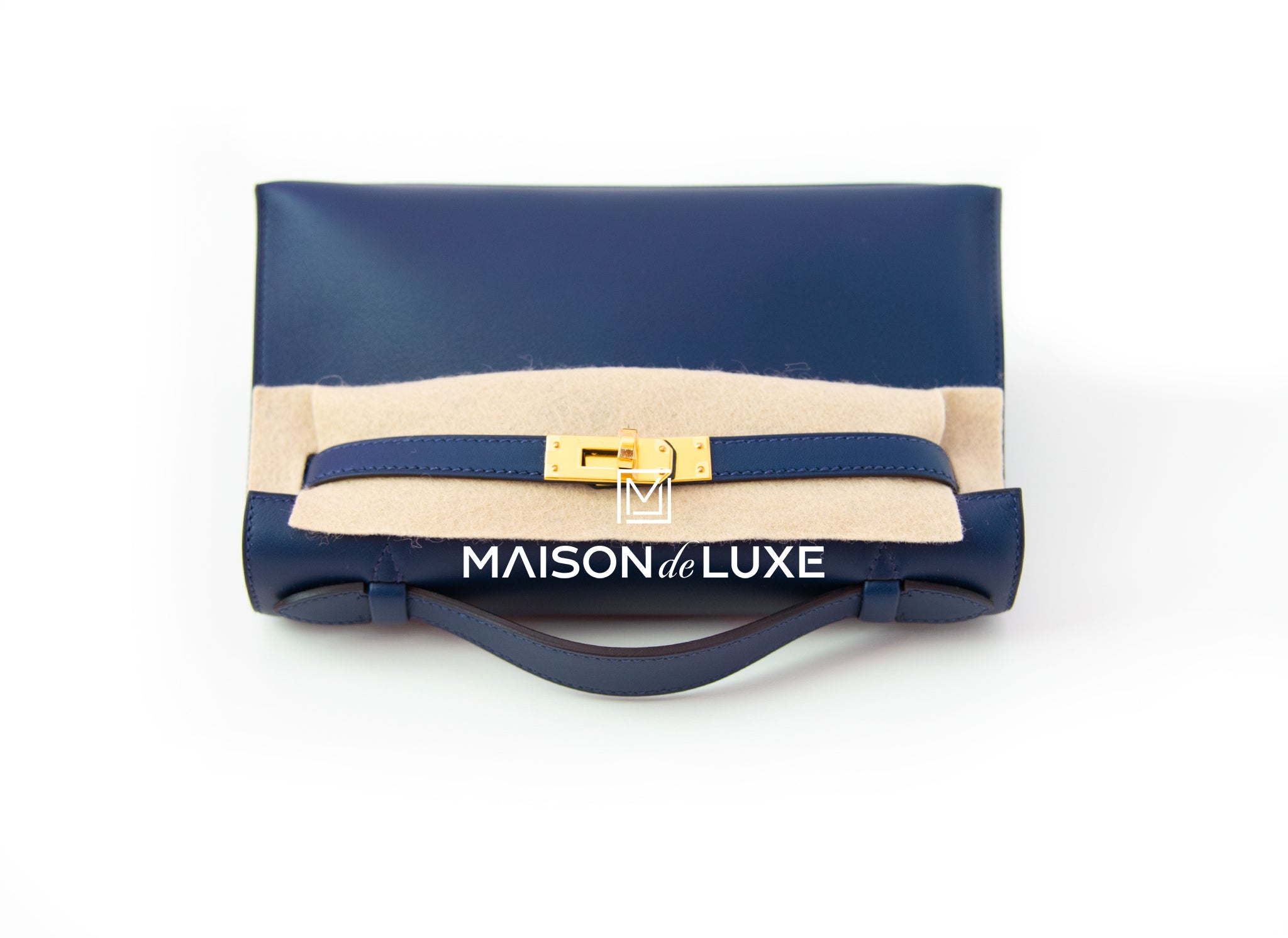 Hermès Swift Kelly Pochette - Blue Mini Bags, Handbags - HER553381