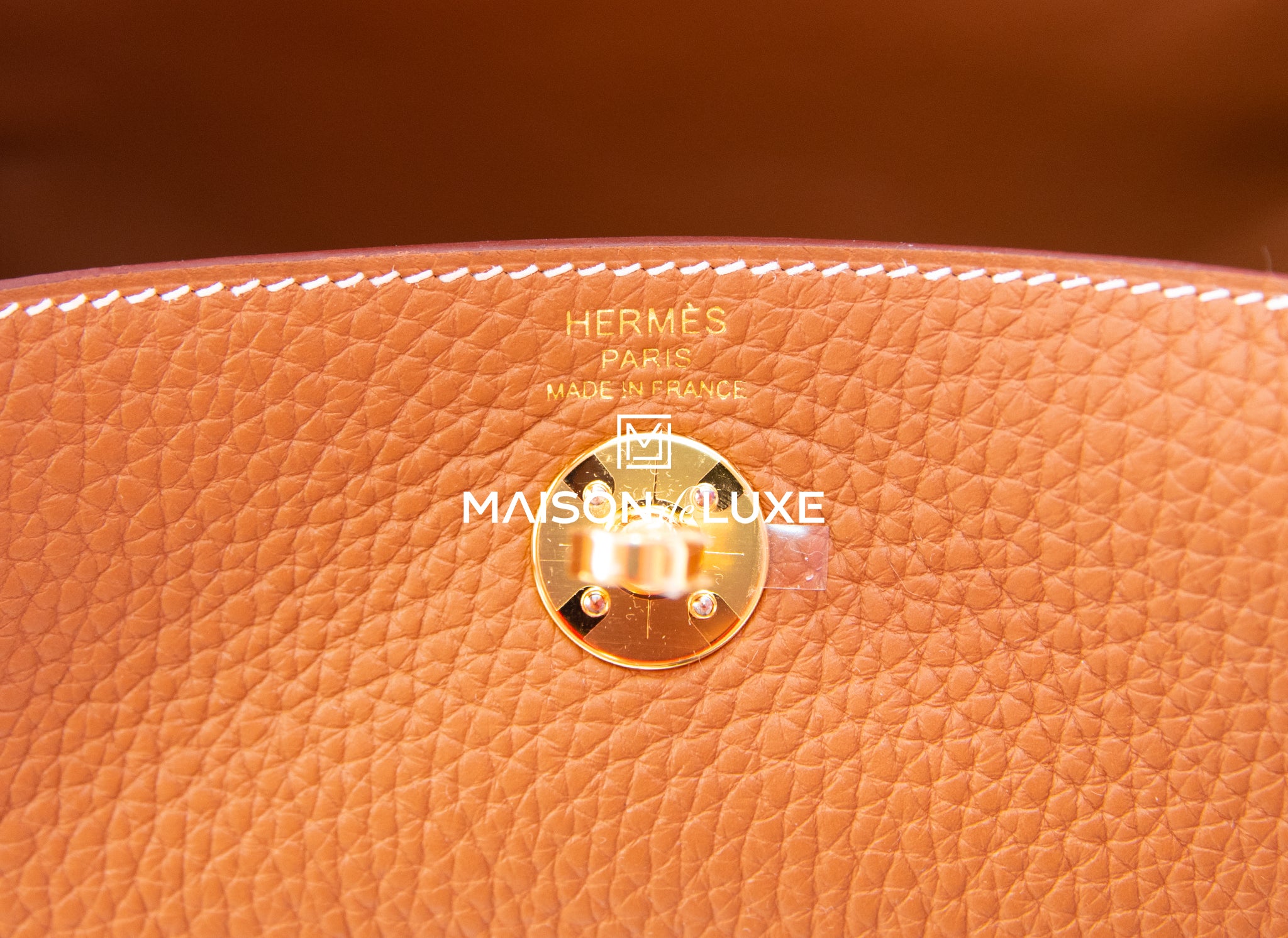 Hermès Lindy Gold Clemence Handbag