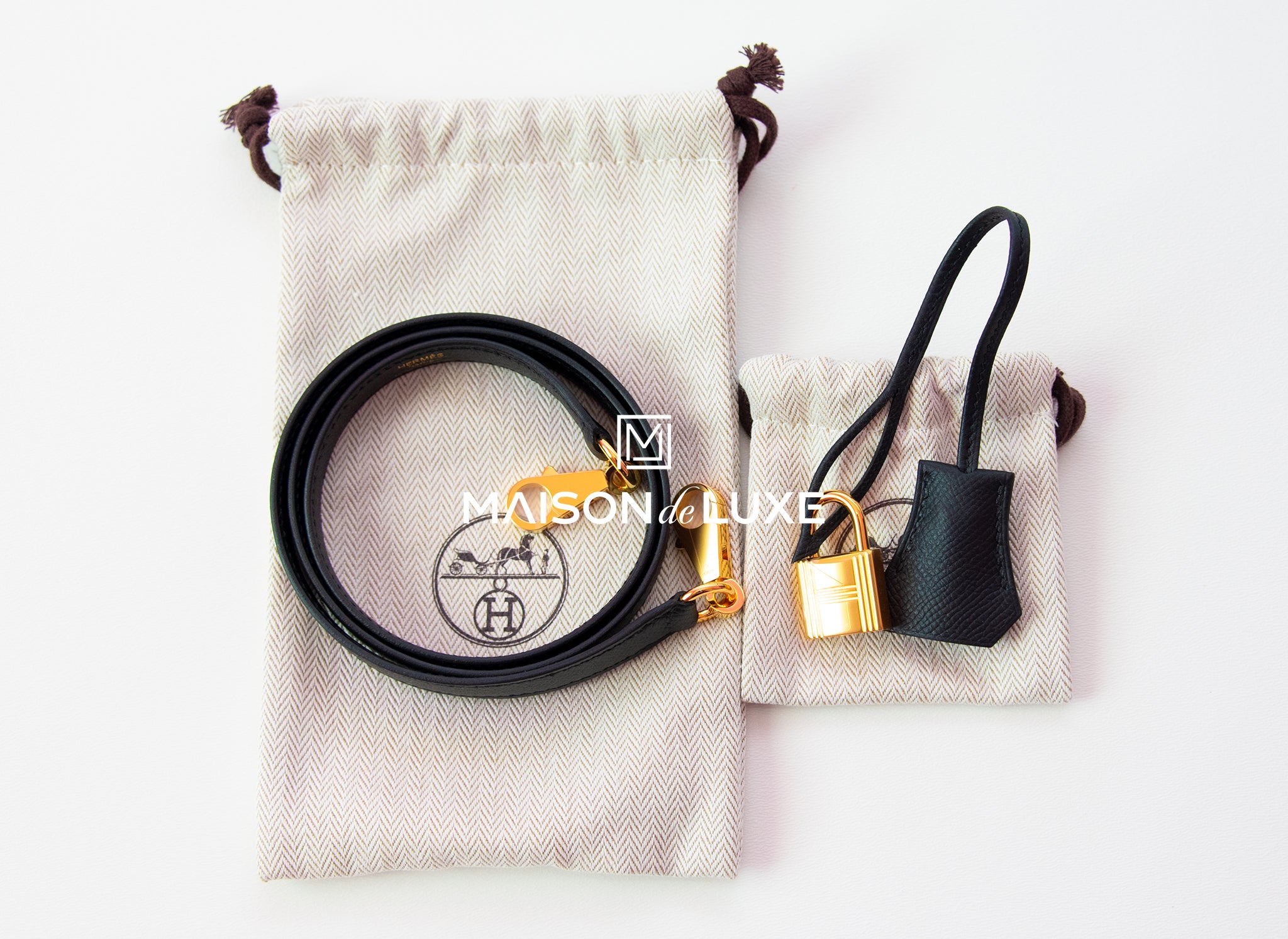 Hermes Kelly 28 Sellier Noir Black Epsom Gold Hardware #D