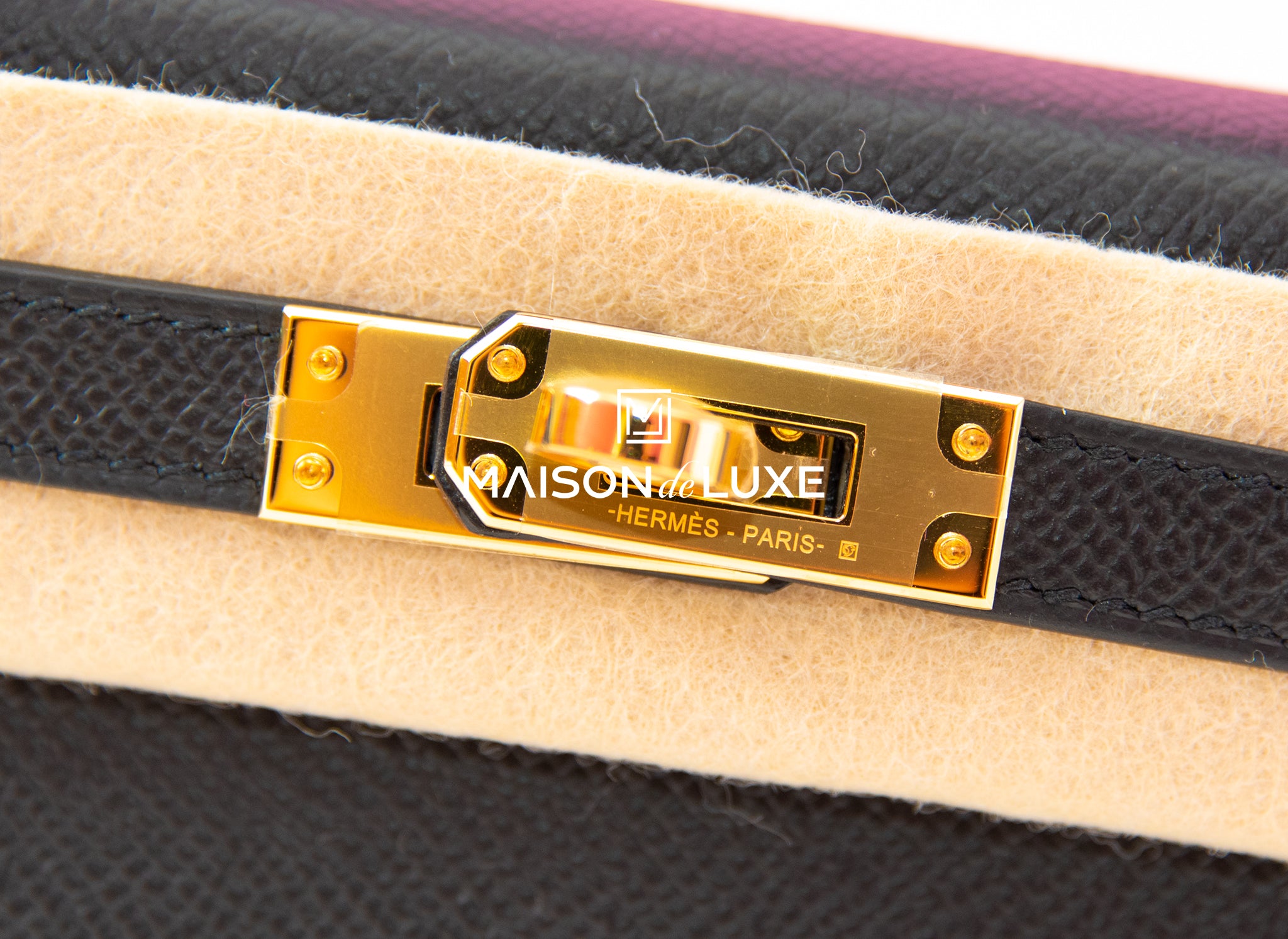 🗝️ Hermès Mini Kelly II Black Epsom Leather Gold Hardware 2023