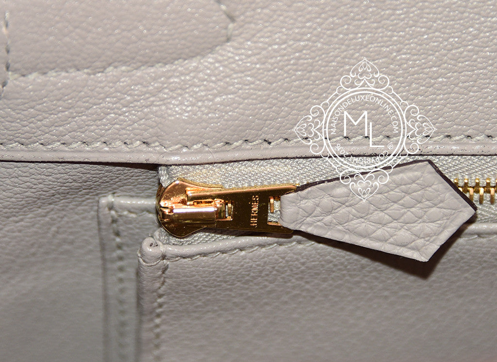 Hermès Birkin 25 Gris Mouette Togo Gold Hardware – ZAK BAGS ©️