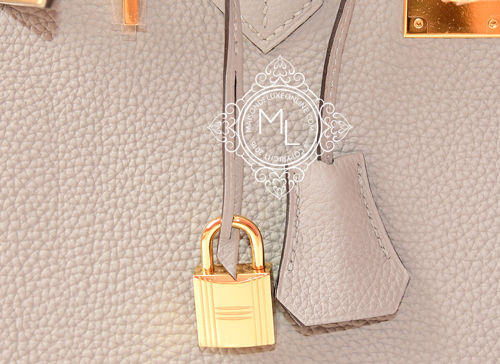 Hermes Gris Mouette Togo GHW Birkin 30 Handbag - MAISON de LUXE