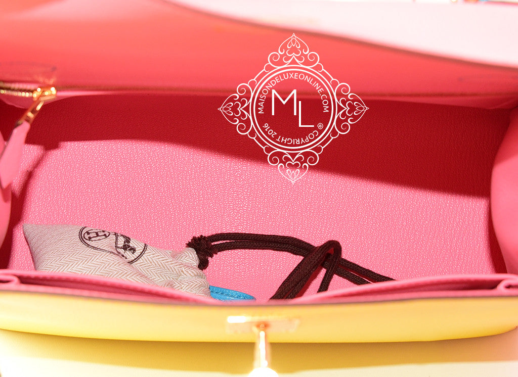 Hermès Birkin 25 Sellier Epsom Rose Confetti GHW - Kaialux