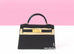 Hermes Mini Kelly II 20 Black Epsom Gold Hardware