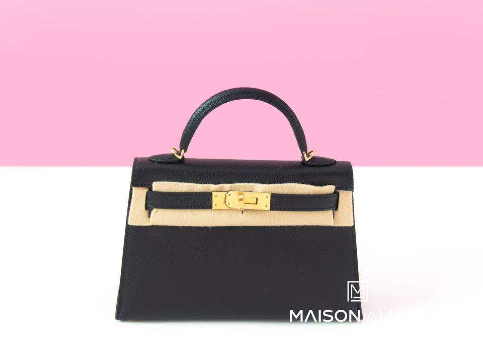 Hermes Noir Black Epsom Bolide 27 Handbag - MAISON de LUXE