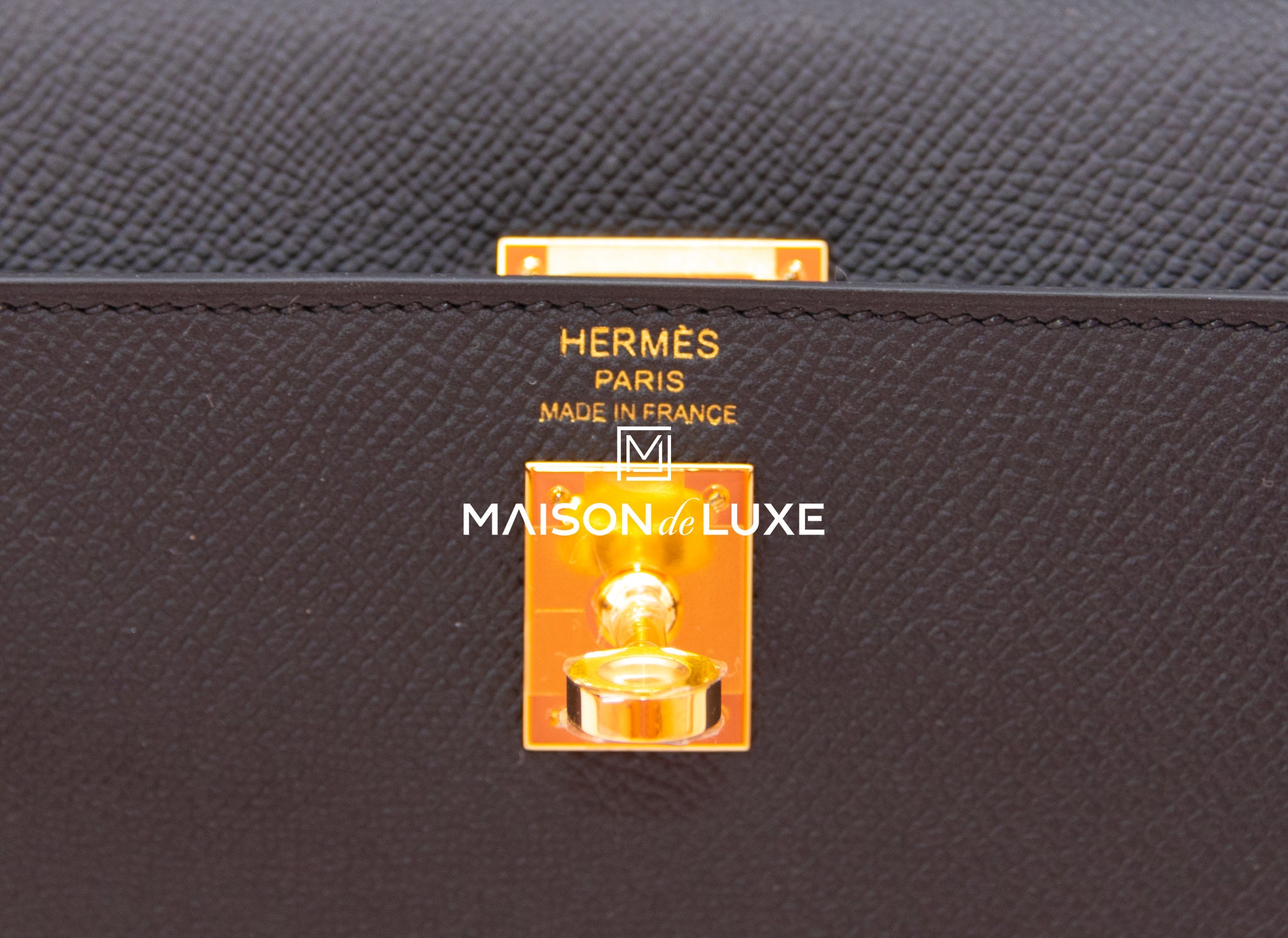 Hermes Kelly 25 Sellier Raisin Epsom Gold Hardware #D - Vendome Monte Carlo