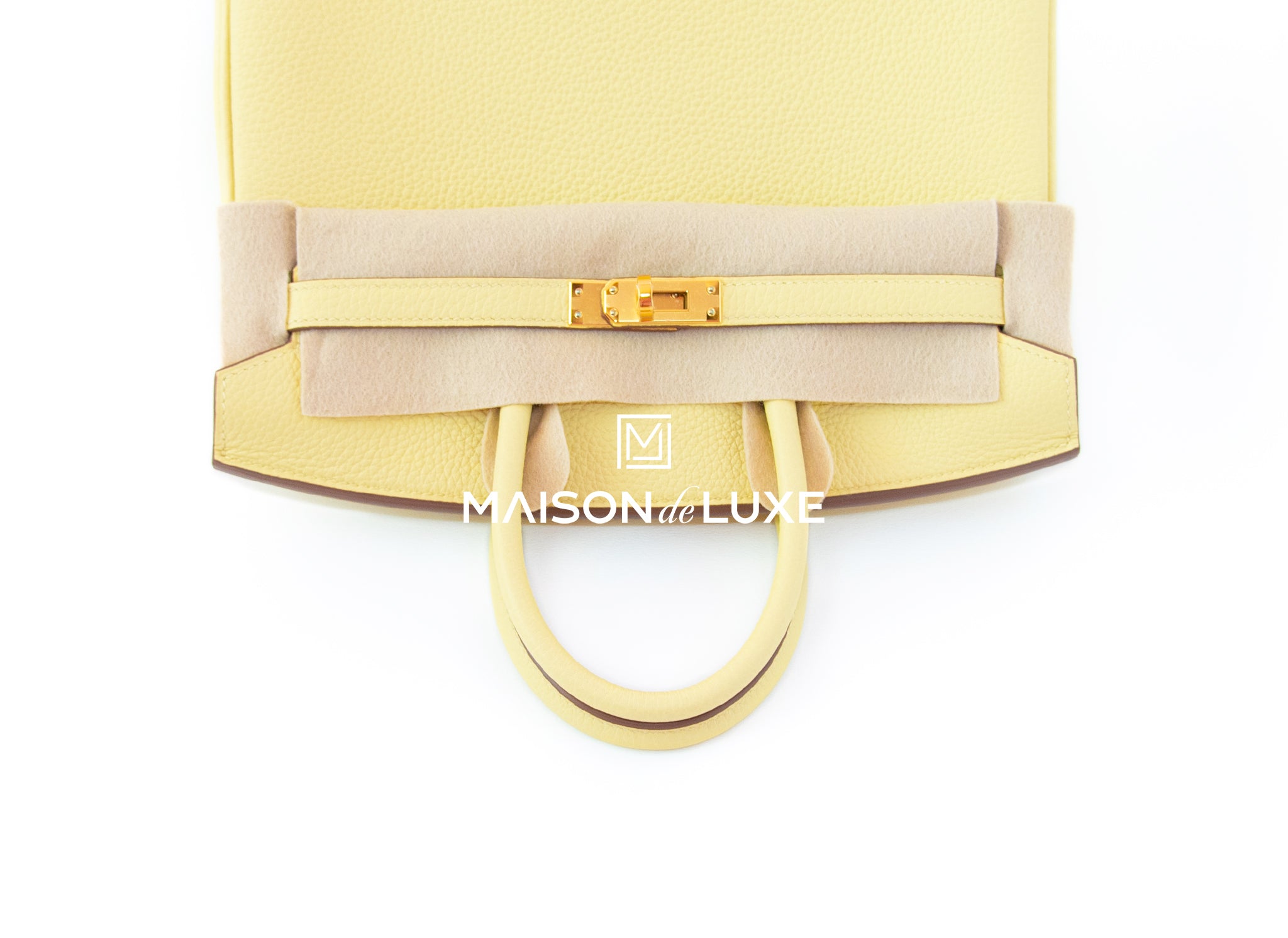 Hermès Birkin 25 cm Handbag in Yellow Togo Leather