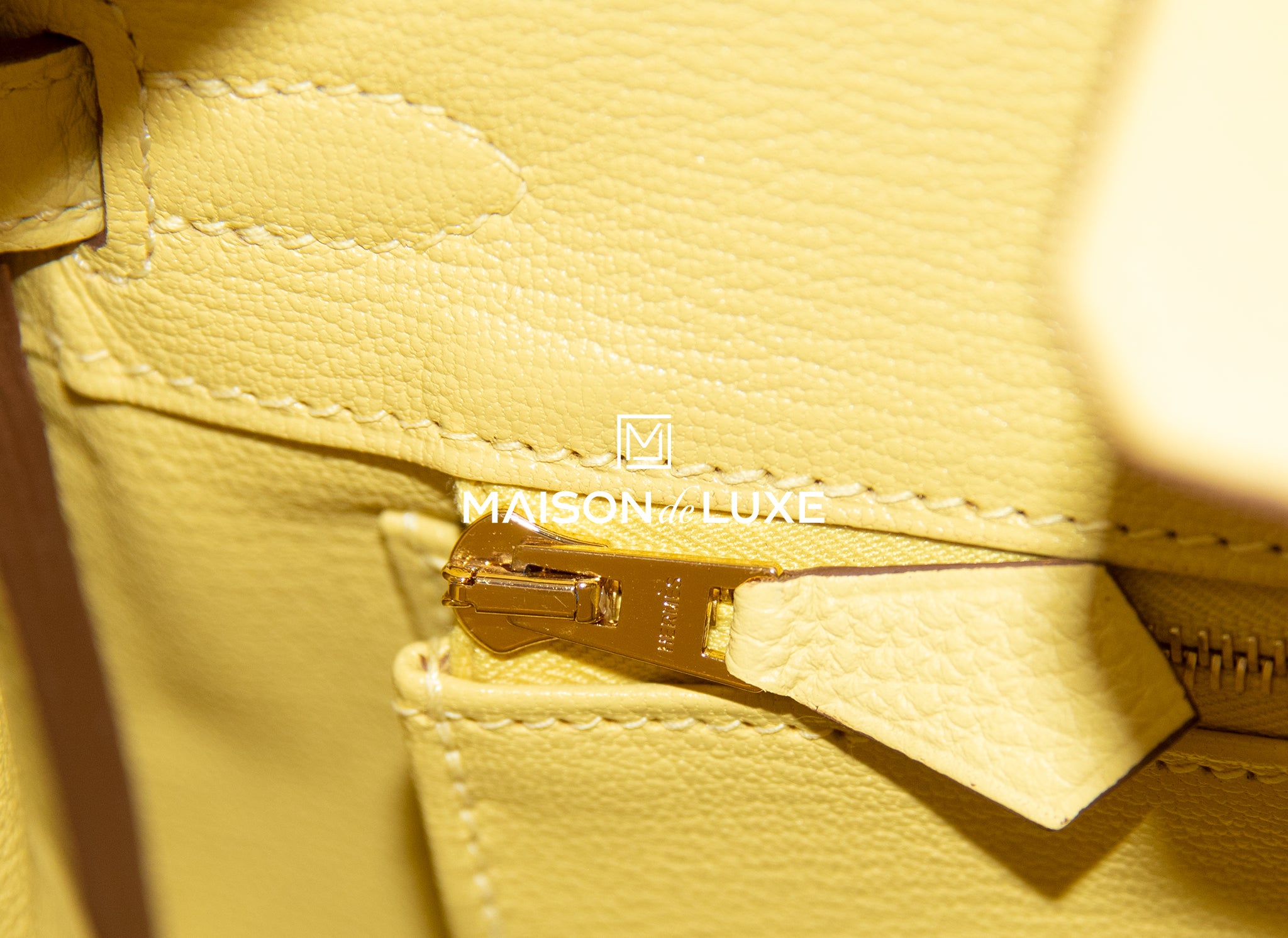 Hermes Birkin 25 Jaune Poussin Togo Yellow Gold Hardware Bag Z Stamp, 2021