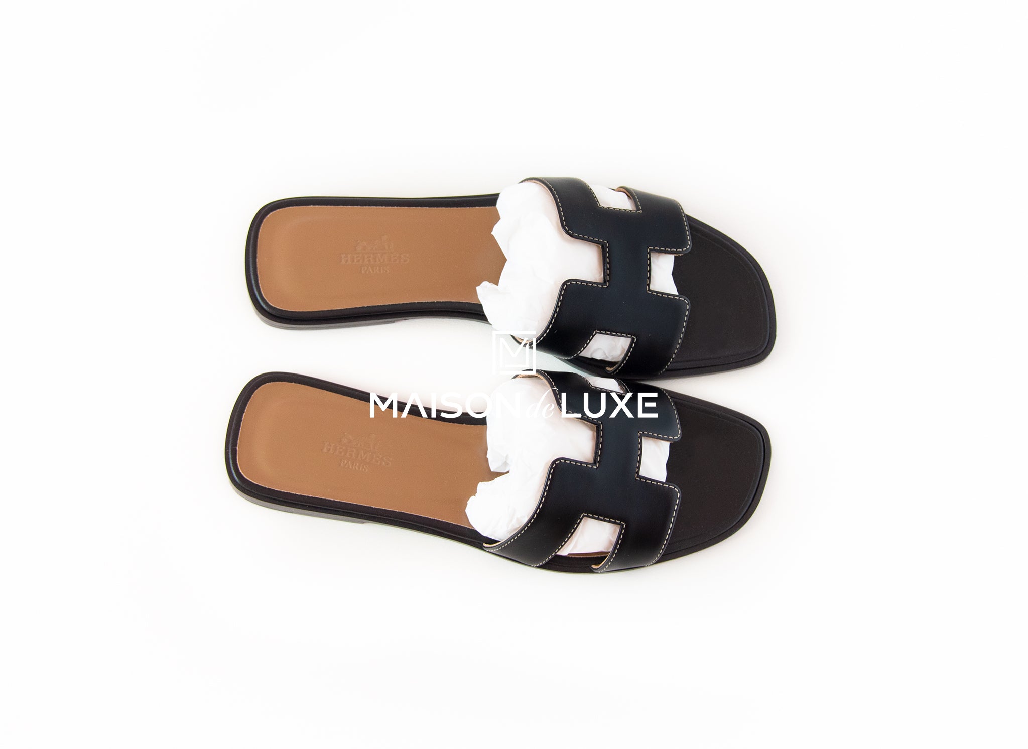 Hermes Womens Black Oran 36 Shoes Loafers Flats – MAISON de LUXE