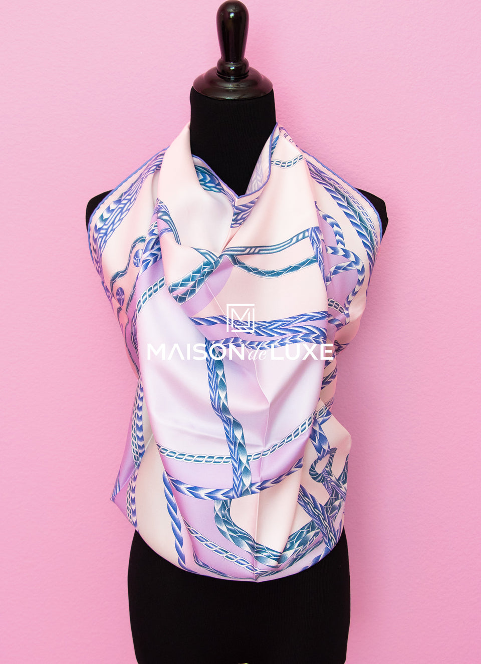 Hermes "Robe du Soir" Mauve Twill Silk 90 cm Scarf