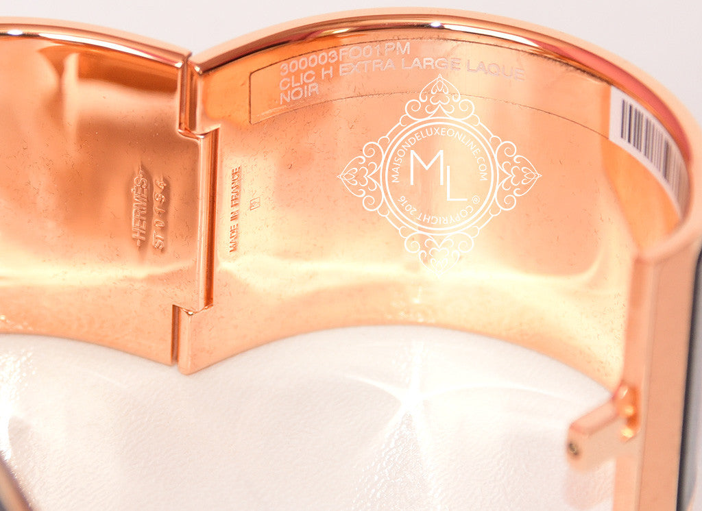 Hermès Clic HH Bracelet Matte Black Brushed Gold – Coco Approved